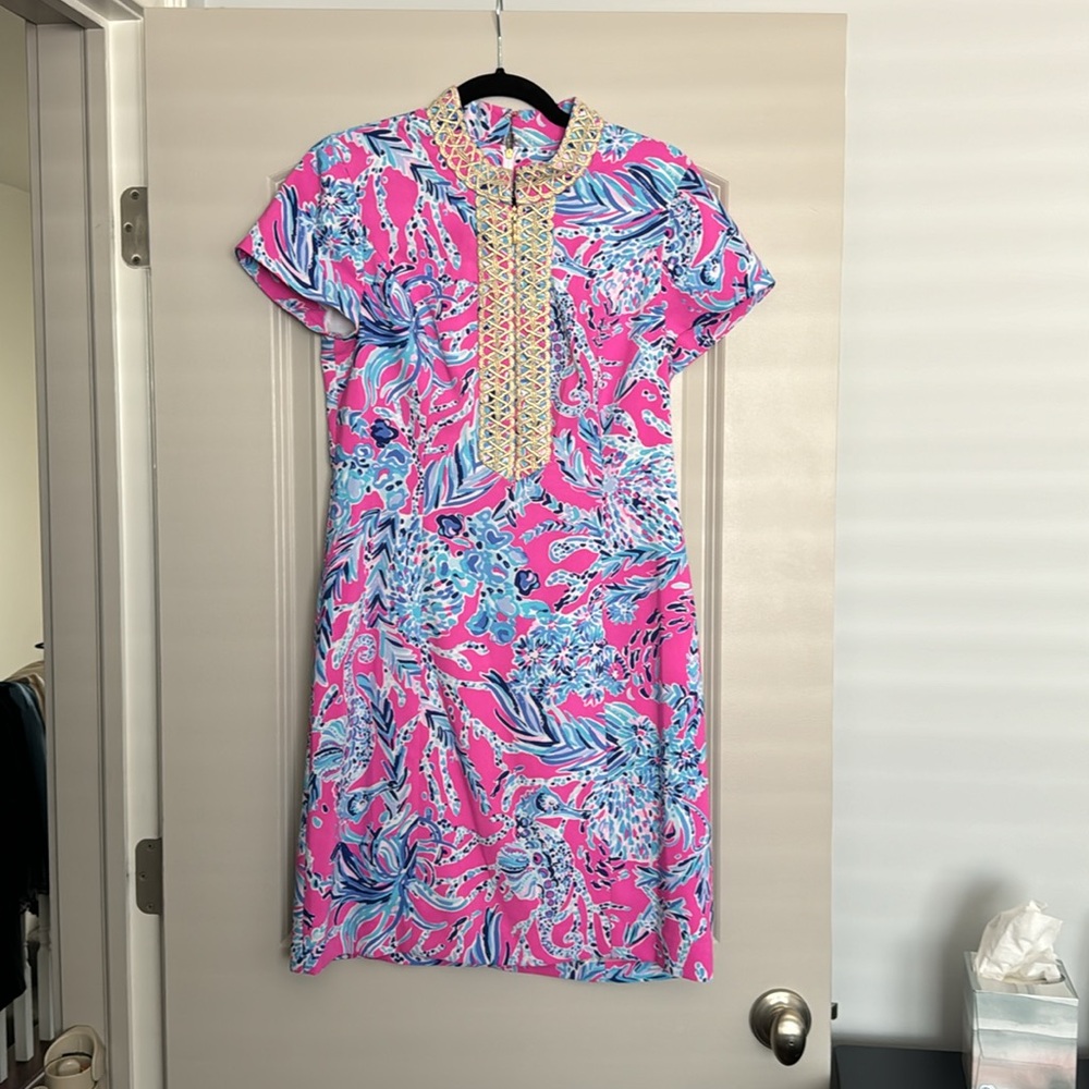Lilly Pulitzer Mandevilla Pink New Kids On The Dock - sz 6 LIKE NEW - Picture 3 of 13